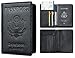 Toughergun Leather Passport Holder Wallet Cover Case RFID Blocking Travel Wallet (crosshatch black)