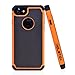 Pelotek; iPhone 7/8 Plus Orange case - Hybrid Shockproof [Orange/Black] Case - with Unique Triple Layer Ultra Slim Fit Design Plus Drop Protection Features Amazing Cover (Box Orange i7/i8 Plus)