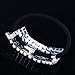 FUMUD 3PcsDesigner Fashion Elastic Rhinestone Hairtie Ponytail Holder Headband Jewelry Accessories for Women Girls Hair Band