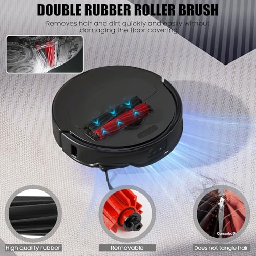 Replacement Accessory Kit for Roborock Q Revo Master/Q Revo Slim, 1 Pair of Main Brushes, 4 Filters, 4 Dust Bags, 6 Cloths, 6 Side Brushes, 1 Small Brush
