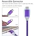 Pofesun USB Type C Cable, (4-Pack 10FT) USB A to USB-C Fast Charging Nylon Braided USB C Cable Compatible for Samsung Galaxy S10 S9 S8 Plus Note 9 8, Moto Z, V30 V20 G5 G6-White,Green,Blue,Purple
