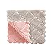 Amober 4PCS Washcloths Nonstick Oil Coral Velvet Hanging Kitchen Dishclout Hand Towels
