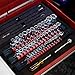 VERTAK 6Pcs Set Abs Socket Organizer Tray ail - Holds up to 86 Sockets 1/4” Drive x 32 Clips, 3/8” Drive x 30 Clips, 1/2” Drive x 32 Clips Premium Quality Socket Holder