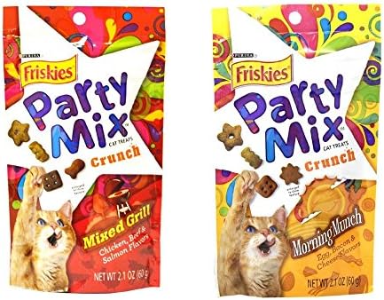 Friskies Party Mix Crunch Variety Pack (2 Flavors) - Morning Munch and Mixed Grill.