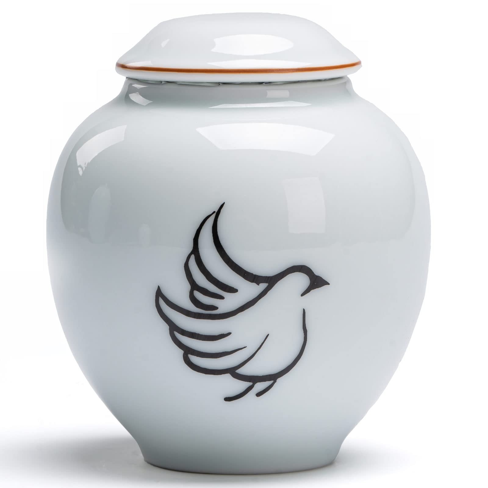 PIOSRTRR Small Urn for Human Ashes Keepsake,for Adult/Pet, Ceramic,Bird
