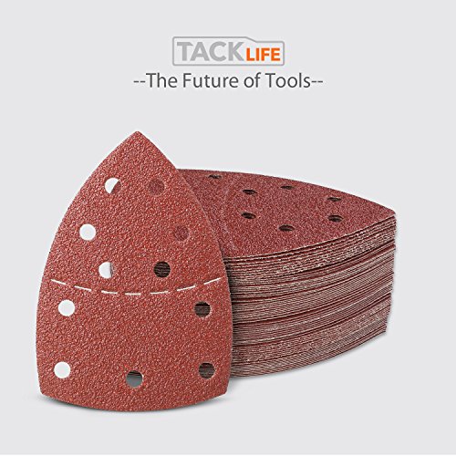 TACKLIFE 60PCS Sanding Sheets, Mouse Sander Pads to Fit Bosch Multi