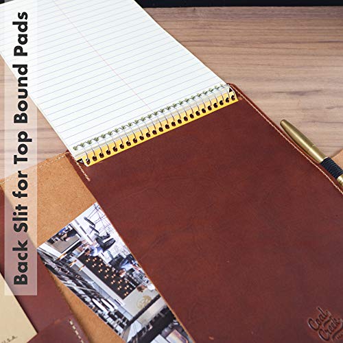 Leather Journal Steno Pad Cover 6x9 / American Full Grain Leather