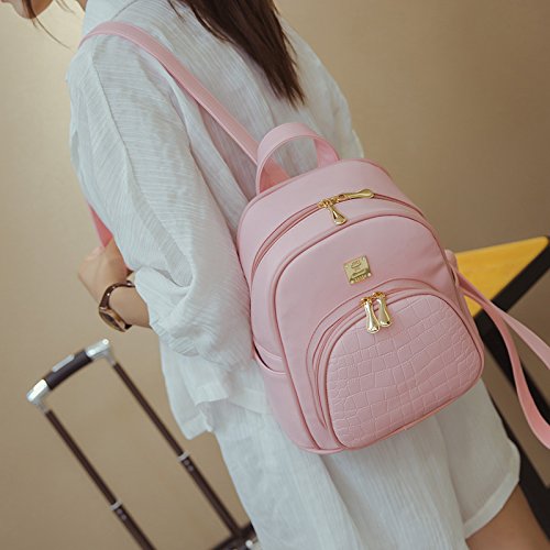 Kenox Girls Pu Leather College Daypacks Multi Function Travel