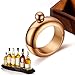 Qingo Bracelet Flask Bangle Flask Creative Stainless 304 Steeland Hip Flask Funnel Set for Women 3.5 oz. 2 pcs (Sliver & Coppery)