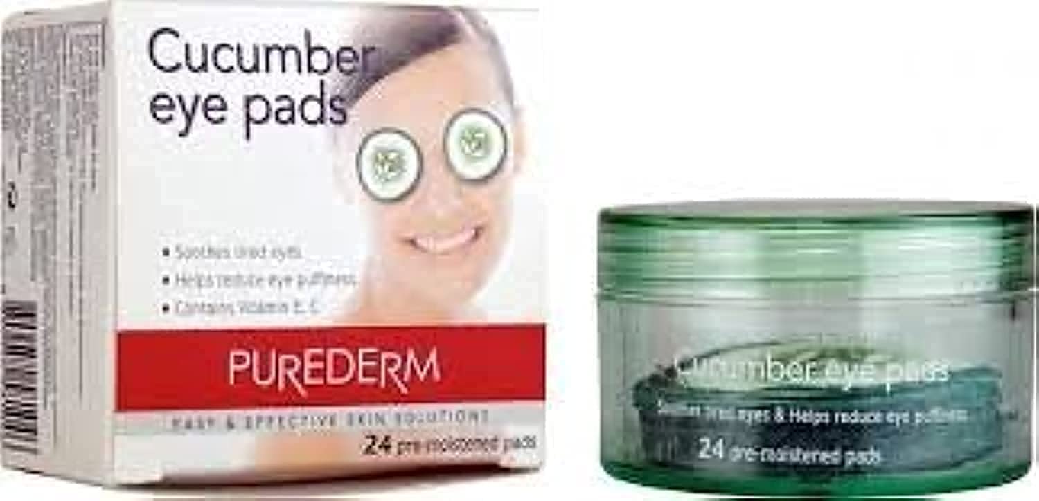 Purederm Cucumber Eye Pads - 24 pre-moistened pads