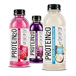 Protein2o Low Calorie Whey Protein Drink, Variety Pack, 16.9 Ounce (Pack of 12)