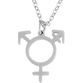 Kivosliviz Transgender Necklace Transgender Symbol Pride Jewelry Male And Female Transgender Teens Gifts