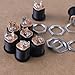 Uhome 10pcs Screw metal head DC Power Jack Socket DC-022 2.1 x 5.5 mm with Screw Nut DIY 180-Degree with sheet metal