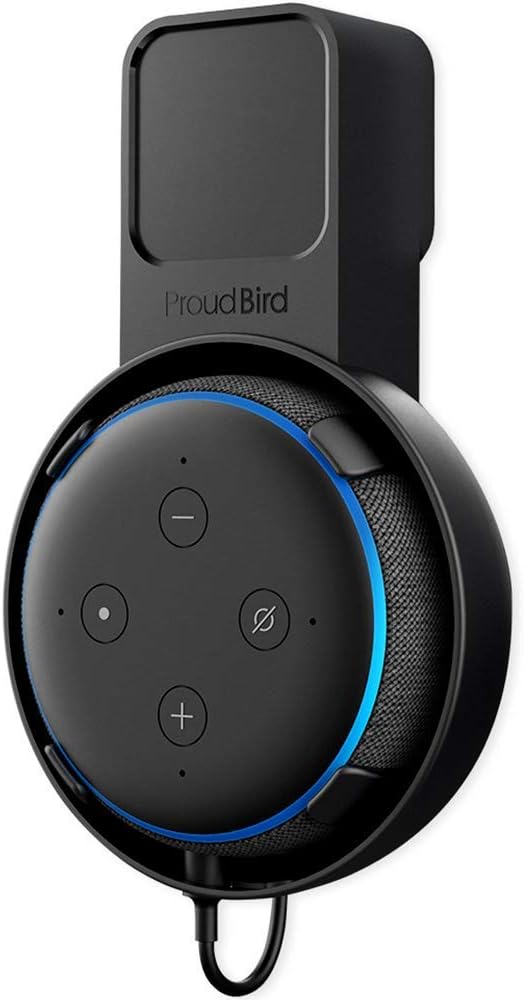 Proud Bird Outlet Wall Mount Holder Hanger for Dot 3rd Generation, Sound Enhanced for Your Home Speaker with Wire Saving Function