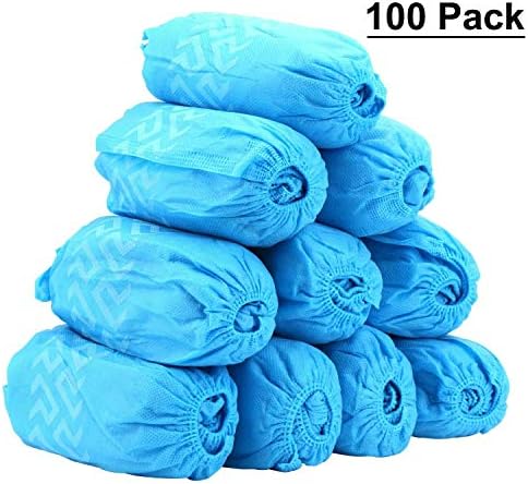 Shoe Covers 100 Pack（50 Pairs） Disposable Shoe & Boot Covers Waterproof Slip Resistant Shoe Booties Washable, Keep Your House Clean