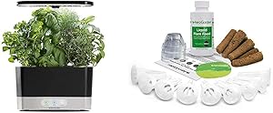 AeroGarden Black Harvest Indoor Hydroponic Garden, 2019 Model & Grow Anything Seed Pod Kit, 9