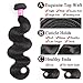 VRBest Hair Brazilian Virgin Hair Bundles With Closure Unprocessed Brazilian Body Wave Human Hair Extensions With Lace Closure Three Part (14 16 18 with 12inch)