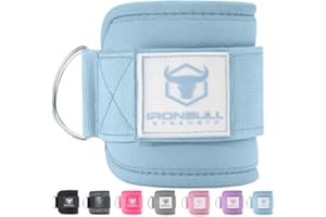 IRON BULL STRENGTH Women's Ankle Strap for Cable Machines & Resistance Bands: Gym & Home Workout Cuff Attachment for Leg Extensions, Kickbacks, Hip Abductors - Booty Exercises