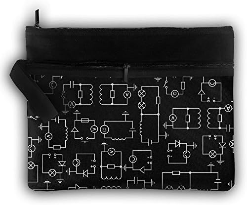 Electric Circuits Coin Purse Wallet Wristlet Pouch Coin Wallet Double Zipper Change Holder