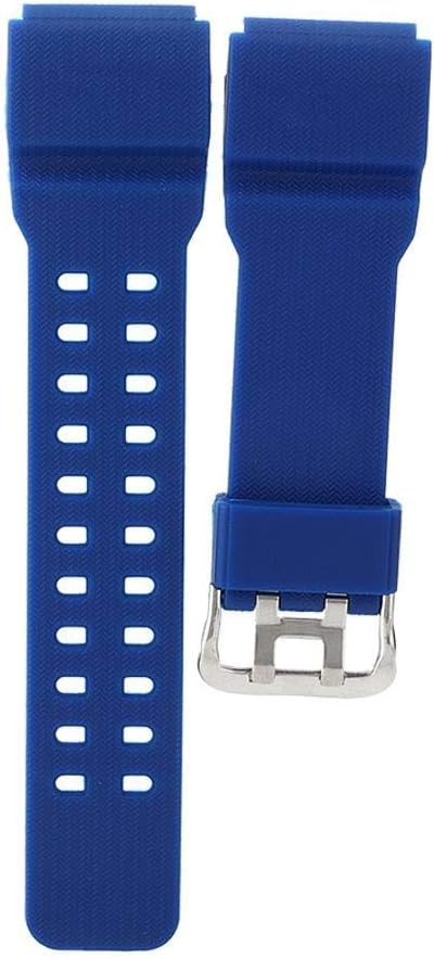 BTIHCEUOTSoft PU Watch Strap Wrist Band Quick Release Watchbands Replacement Compatible for G-Shock GG-1000 GWG-100 GSG-100 (15mm)(Blue)