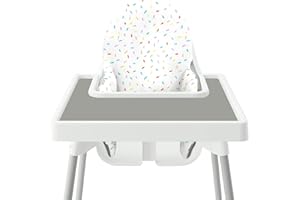 Kalovin High Chair Placemat for IKEA Antilop Baby High Chair, Silicone Placemats, High Chair Tray Finger Foods Placemat for Babies, Toddlers (Light Grey)