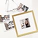 Tiny Mighty Frames 3-Set, Metal, Square Instagram Photo Frame, 8x8 (4x4 Matted) (3, Gold)