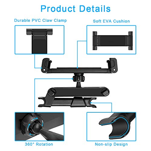 3 Headrest+Universal+Rotating+Backseat+Compatible