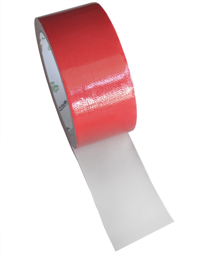 FiveSeasonStuff® All Season High Strength Adhesive Single Sided Duct Tape, Carpet Tape, Strong Water resistant Tape 4.5cm x 10M (Duct Tape - Red)