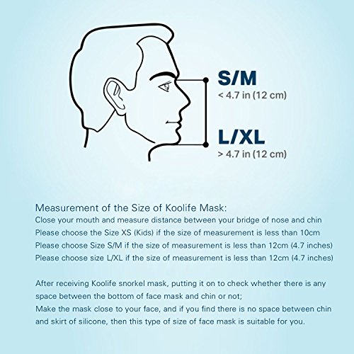 180° Full Face Snorkel Mask- Koolife GoPro Compatible Snorkel Set Prevents Gag Reflex with Tubeless Design - Thumbnail 2