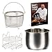 Emeril Lagasse Pressure AirFryer, Steamer & All-in-One Multi-Cooker. Pressure & Crisper Lid, Glass Lid. Emeril Recipe Book. (8 QT With Accessory Pack)
