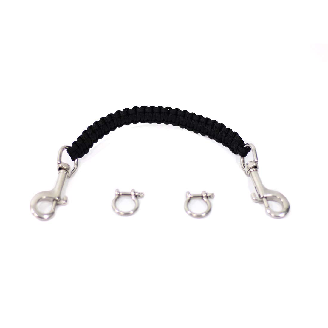 Photo 1 of N+A underwater camera housing carry lanyard Military Grade Parachute Rope Waterproof Case soft handle with 2pcs 316 Stainless Steel Swivel Eye Bolt Snap Hooks