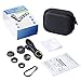 Macro Photo Lens Kit for iPhone and Android Smartphones | Set of 5: Fisheye, Wide Angle, Macro, Telephoto and CPL Lenses for HD Quality Photos | Free Case, Carabiner and Clip-On Holder | Phone Optimum