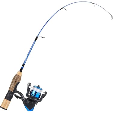 Canne à pêche sur Glace, 50 cm léger Mini 2 Sections Hiver Glace Solide pêche crevette Canne à pêche