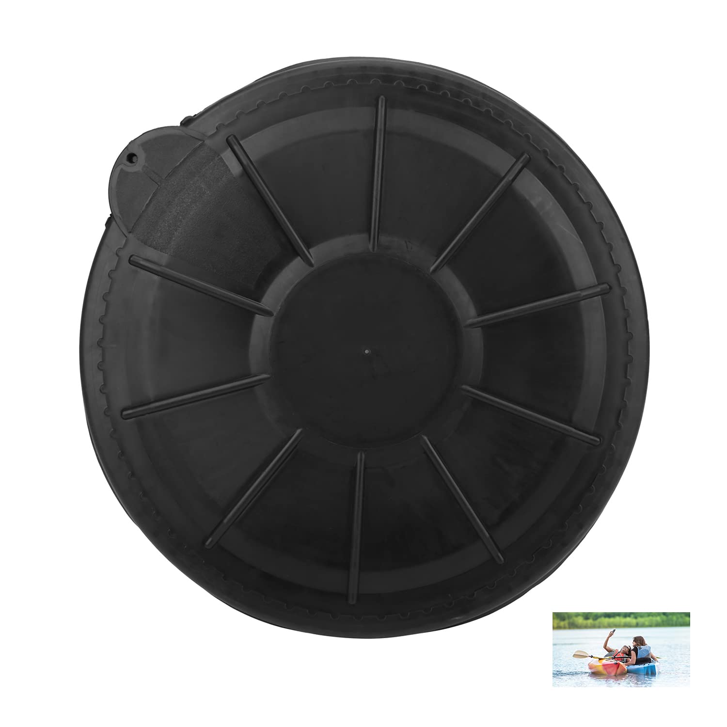 Deck Hatch Cover, 10.6in Black Round Kayak Deck Hatch Cover Plate, Waterproof Storage Warehouse Compartment Cover for Marine Boat Kayak Canoe