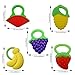 Mammas Club 5 Fruit Baby Teething Toys with Pacifier Clip/Holder - Non-Toxic, BPA, Latex and Phthalate Free Silicone Teethers- Soothing, Soft, Durable and Freezer Safe (Grape)