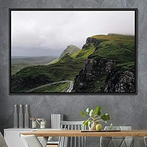 signwin Framed Canvas Wall Art Mountainscape Aerial Dramatic...