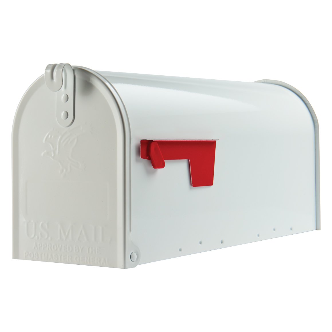 Gibraltar Mailboxes Elite Medium Capacity Galvanized Steel White, Post