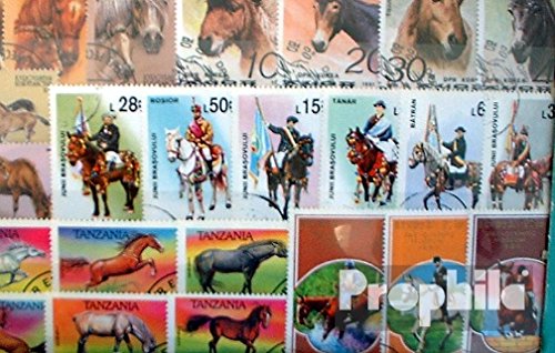 Prophila Collection Motives 50 various Horses and Ride stamps (Stamps for collectors) Horses/zebras