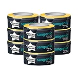 Diaper pail refills for the diaper trash can by Tommee Tippee. (9 Pack)