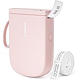 NIIMBOT Label Maker Bluetooth Mini Label Printer D11 2024 Version, Portable Label Maker with Tape Thermal Sticker Small Labeler, 300 DPI High Clearity Rechargeable, Pink