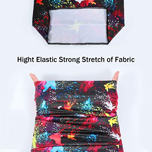 WERFORU Halstuch Für Herren, Gedruckt Kopftuch Schlauchtuch Balaclava Sport Kopfbedeckung Stirnband Gesicht Bandana Hals Sturmhaube zum Radfahren Angeln Laufen Outdoor Kopftuch UV Widerstand