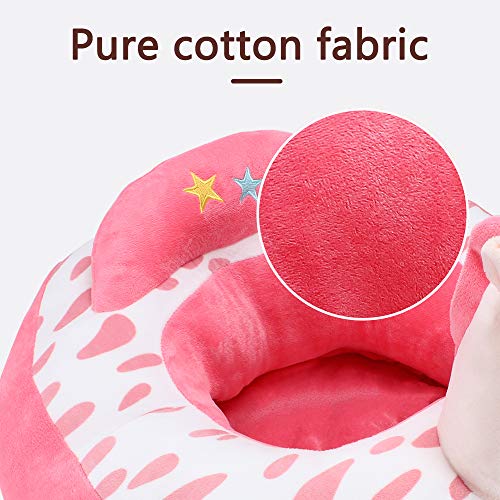 Alpacasso Infant Safe Sitting Chair, Comfortable Infant Soft Plush Floor Support Seat, Baby Learning to Sit Head Protect Chair with Stuffed Animal Toys. (Unicorn) - Thumbnail 3