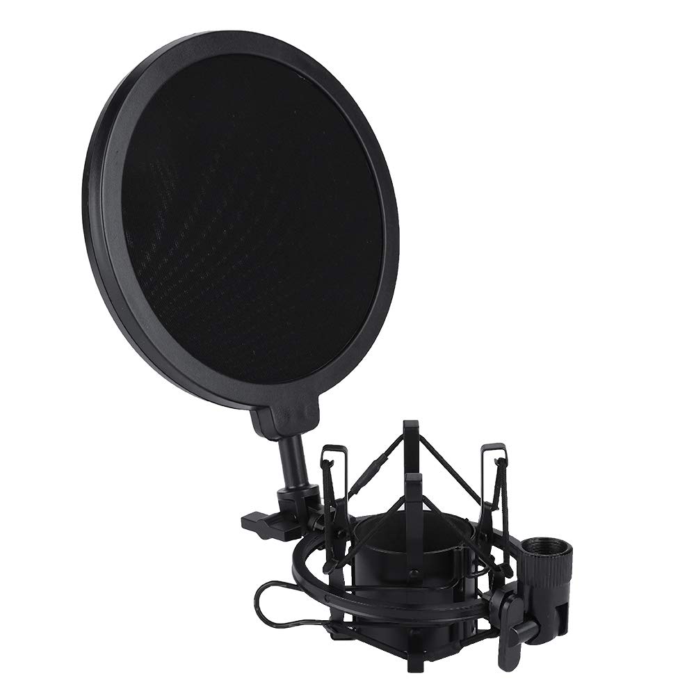 Topiky Microphone Filter, Condenser Microphone Mic Professional Filter Shock Mount Stand Kit