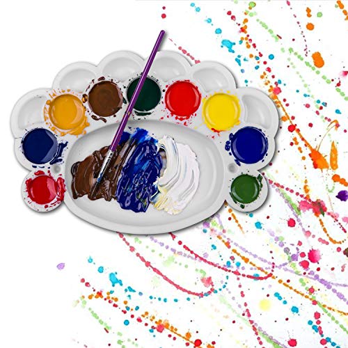 Paint Trays for Kids - Paint Palettes Holders Plastic for Painting Craft Art Rock Project Cupcake Decorating, 12 Pack - Thumbnail 2