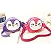 Kids Shoulder Bag Crossbody Purse Mini Cartoon Animal Preschool Messenger Handbag for Children Toddler Baby Girls Leekey (Penguin Purple)