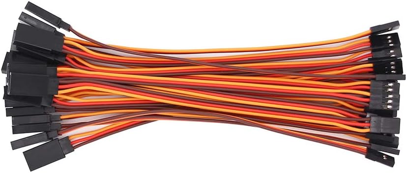 OliYin 20pcs 22awg 60 Cores Male to Female 5.90inch Lead Plug Servo Extension Wire Cable Line for RC Model Aircraft Stranded Futaba JR - Image 3