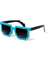 Pixelated 8-Bit Clear Lens Computer Nerd Geek Gamer