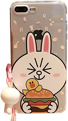 iPhone 8 Plus, iPhone 7 Plus case with Kawaii Cute Cartoon Rabbit Style and Soft TPU Protection for Apple iPhone 8 Plus &amp; iPhone 7 Plus (Rabbit H)