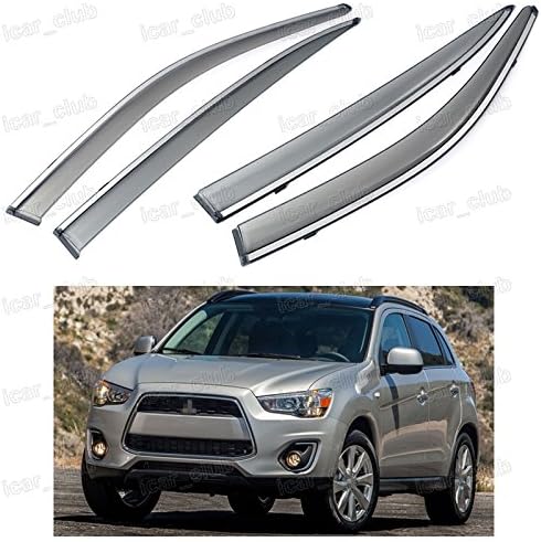 VioletLisa 2pcs Front Smoke Sun Rain Guard Window Visors For 9600 Honda Civic 2Door Coupe