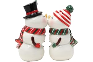 Pacific giftware, Snowman Couple Magnetic Salt And Pepper Shaker Set Christmas Winter